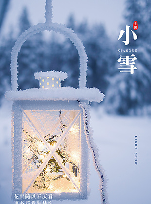 小雪节气冬季雪景摄影图海报下载