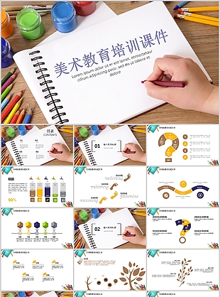 實用完整美術(shù)教育培訓(xùn)課件PPT模板
