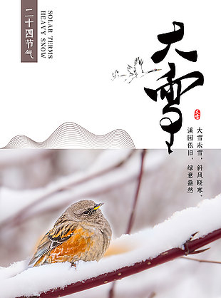 大雪未雪創意節氣海報