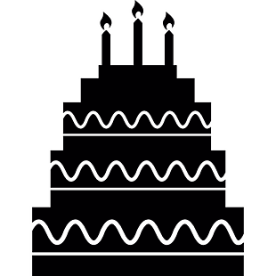 黑色生日蛋糕蜡烛免扣素材