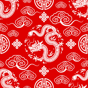 時(shí)尚創(chuàng)新龍年紋樣圖