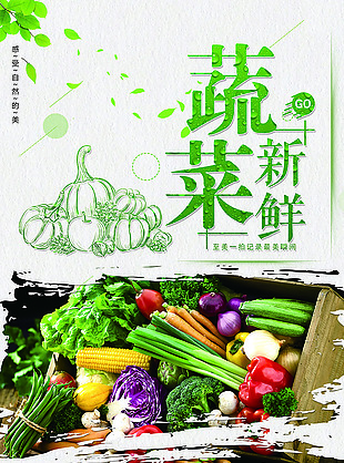 绿色蔬菜海报设计