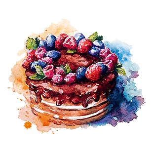 卡通蛋糕插画壁纸