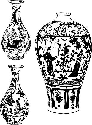 傳統(tǒng)藝術(shù)瓷器紋樣插畫