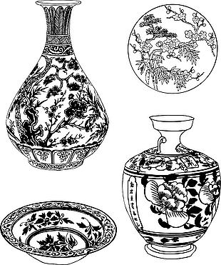 古典傳統(tǒng)瓷器器皿圖案