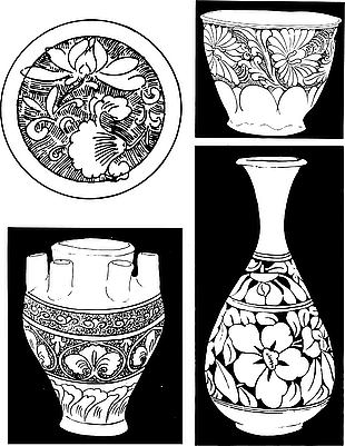 傳統(tǒng)藝術(shù)瓷器花紋紋樣圖