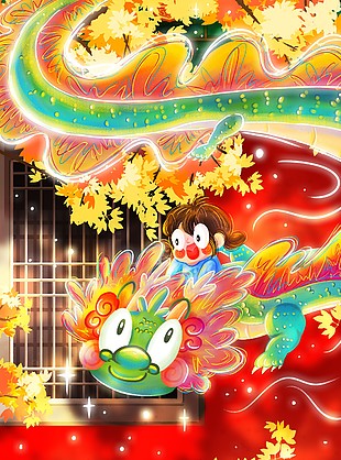 卡通质感人物插画素材模板