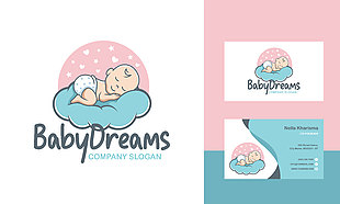 宝宝睡觉logo设计