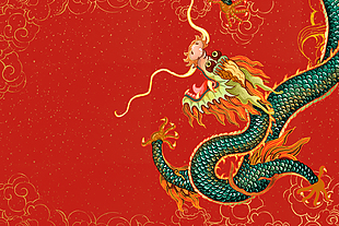 新春龍年國潮形象插畫素材