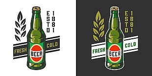 復古狂歡啤酒節插畫