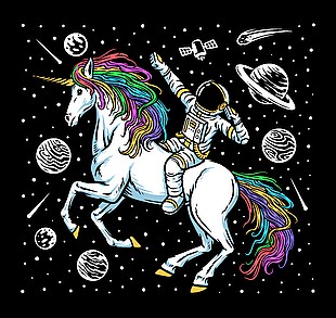 星空宇航員插畫(huà)