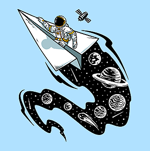夢(mèng)幻宇航員插畫(huà)