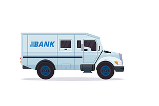 可愛卡通玩具運鈔車