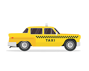 卡通可愛出租車素材