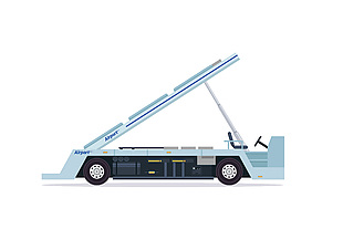 機場運輸車卡通可愛設計