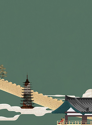傳統(tǒng)國風(fēng)建筑元素背景設(shè)計(jì)