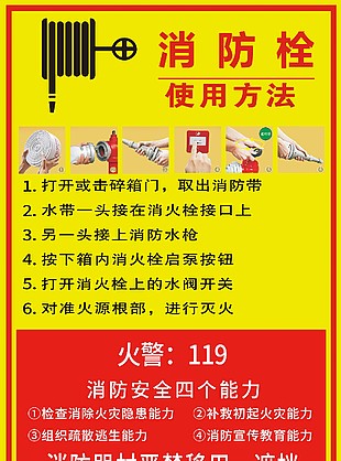 滅火器使用方法宣傳海報