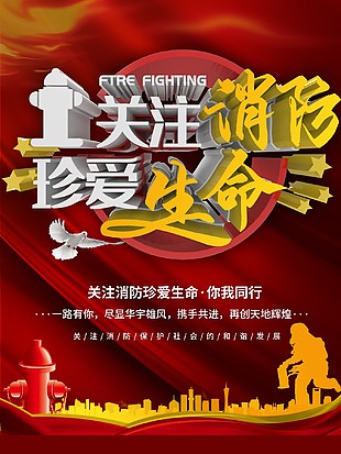 滅火器使用方法宣傳海報