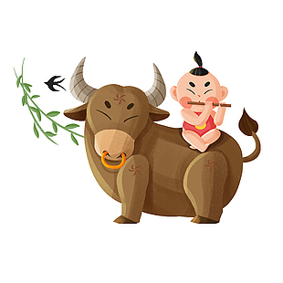 簡(jiǎn)約牧童清明時(shí)節(jié)設(shè)計(jì)元素