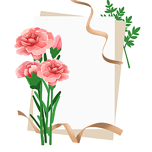 创意手绘鲜花花束设计元素