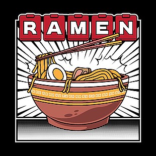 正宗豚骨拉面插畫