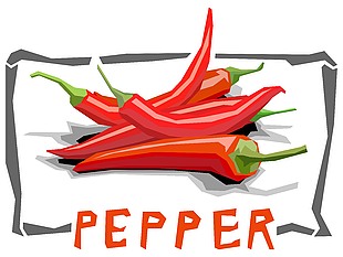 新鮮美味蔬菜插畫辣椒