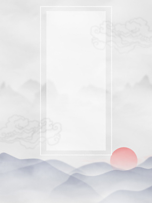 簡約灰色古風意境背景素材