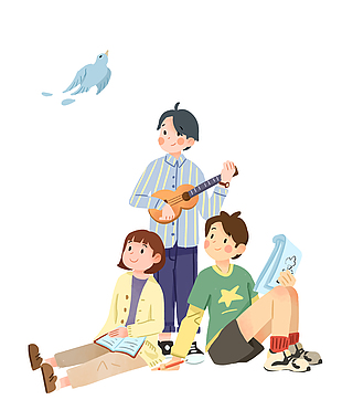 青年節插畫素材