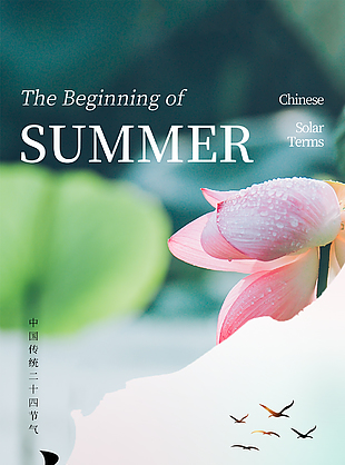 立夏清新質(zhì)感創(chuàng)意節(jié)氣海報