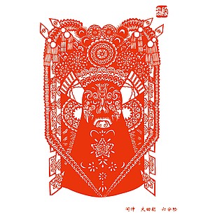 戏剧脸谱闻仲大回朝六分脸