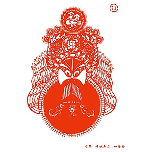 戏剧脸谱后羿嫦娥奔月神怪脸