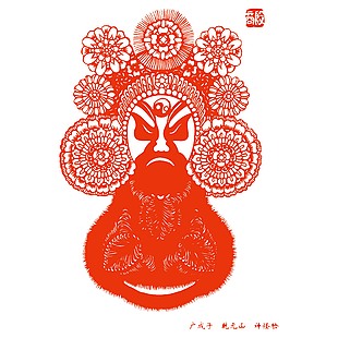 戏剧脸谱广成子乾元山神怪脸