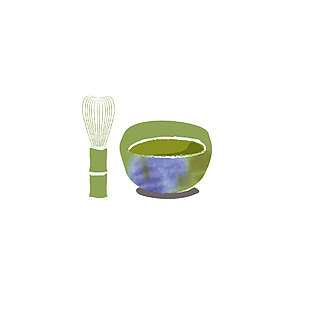 美味日式抹茶插畫