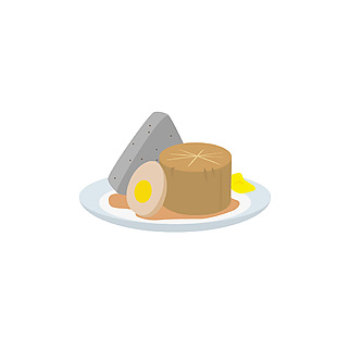 關東煮食材插畫