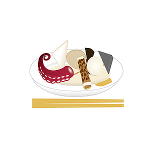日料關東煮插畫