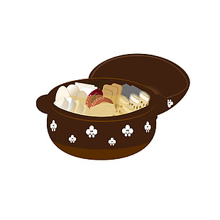 關東煮壽喜鍋插畫