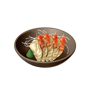 日料生魚片插畫