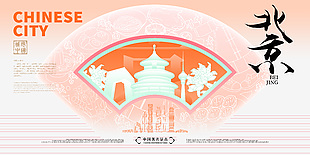 魅力北京新中式風形象宣傳城市海報