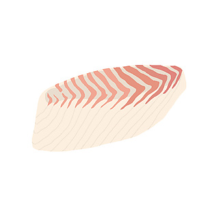 手繪生魚片插畫
