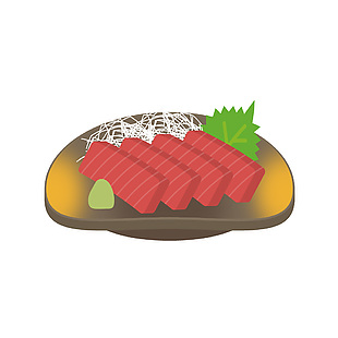 金槍魚日料插畫