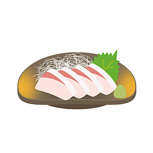 海鮮生魚片插畫