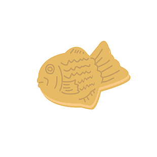 日式鯽魚餅插畫