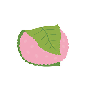 日式櫻花糯米團(tuán)插畫