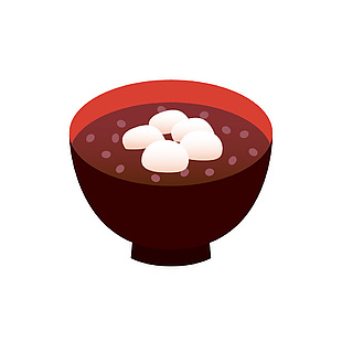 紅豆丸子湯插畫