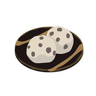 美味茶點果子插畫