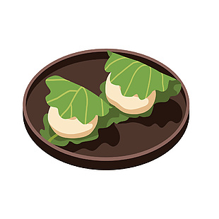 特色日式糯米團插畫