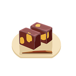 美味羊羹料理插畫