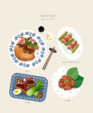韓國美食創意插畫