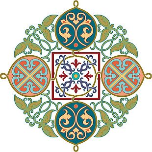 阿拉伯复古花纹