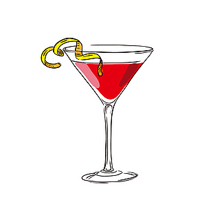 血腥瑪麗雞尾酒插畫